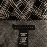 Apostrophe ‎ Women's Black White Checker Cap Sleeve Dress Size L Photo 2