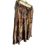 Vintage Pierre‎ Cardin Polyester Paisley Skirt Brown Size 12 Photo 2