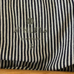 Athleta Women’s  Navy blue and white striped long sleeve Activewear top Small Photo 1