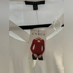 Cyrus NWT  KNITS criss cross front sweater cream brand new M Photo 4