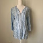 Lilly Pulitzer  light blue & white striped linen tunic top size S Photo 1