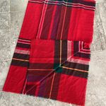 Lauren Ralph Lauren Woven Scarf, Red Plaid 126cm x 126cm NEW Photo 1
