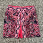 Antonio Melani pink & blue paisley a-line skirt size 12 Photo 2