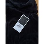 Juicy Couture Black Label Track Velour Ruched Sleeve Jacket Pitch Black Size M Photo 5