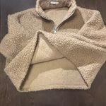 ZARA Cozy Tan Sherpa Sweater Photo 6