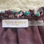 Ramy Brook Dress Penelope Silk Blend Ruffle Mini Long Sleeve Floral Purple S Photo 6