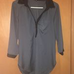 Heart soul Grey sequin collar silky top Photo 1