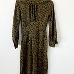 Topshop Khaki Green Floral Split Front Shirt Dress Photo 8