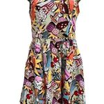Folter Sleeveless Fit & Flare Retro Pop Comic Novelty Above Knee Dress Women’s S Red Photo 0