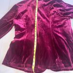 Agnes Orinda Velvet Blazers for Women Plus Size 1X Vintage V Neck Button Notched Lapel Casual Velvet Blazer Christmas Red Photo 4