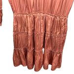Frye Odetta Mini Dress Size S Long Sleeve Embroidered Drop Waist V-Neck Smocking Photo 4