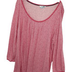 BODEN Pink Polka Dot Viscose Blouse Scoop Neck 3/4 Sleeve Women's UK‎ 20 US 16 Size 16P Photo 0