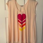 Wildfox Heart Women’s Creamish Pink Tank Top Size XS Photo 2