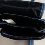 Denim Crossbody Bag Zip/Velcro Closure Boho Festival Hippie School College Blue Photo 8