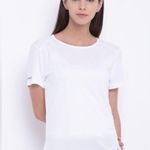 Adidas Women White Solid Climalite Running T-shirt Photo 1