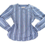 Loft  Womens size small blue and white striped long sleeve Light weight p…​ Photo 0