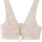 Commense Cowgirl Aesthetics Eyelet Fly Away Crop Top Photo 0