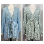 We Are HAH  Blue Make it a Double Reversible Lace Robe Medium Hot As Hell Photo 1