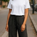 Theory Black Silk Pull-On Pants Women’s Size M Pockets Relaxed Fit Wide Leg NWT Photo 0