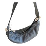 The Sak Classic Black Leather Hobo Shoulder Bag with Contrast Stitching Photo 8