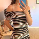 Billabong Striped Bodycon Dress Photo 0