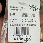 David's Bridal NWT  Halter Satin Tea-length Black Event Dress Whimsigoth Photo 3