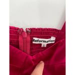 Reformation Fonda Rhubarb Pink Sleeveless Silk Mini Dress Size 0 NWT Photo 3