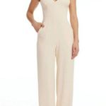 Dress the Population Sandra Jumpsuit in Cream Size X-Large Photo 11