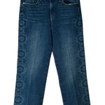 Chico's  High Rise Laser Print Straight leg Jeans 12R Photo 0