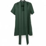 Wyatt Wylde New Parker Dress Reversible Tie Neck Size XL Hunter Green Cotton. Photo 6