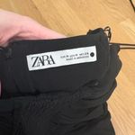 ZARA Ruched Black Halter Mini Dress Size Medium Photo 5