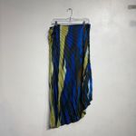 Adrienne Landau  Blue Pleated Assymetrical Skirt Sz XL NWT Photo 1
