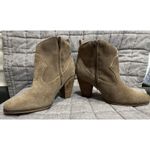 Steve Madden  Cian, Block Heel, Side Zip, Booties With Tassels, Taupe, 9.5 Photo 1