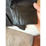 Centigrade Long Sleeve Button Front Long Coat Leather Black Women's Size Small Photo 2
