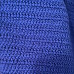 Olivaceous  Royal Blue Knit Crop Halter Top-Large Photo 4