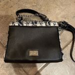 Madden NYC Black Plaid Boucle Boxy Top Handle Bag with Crossbody Strap Photo 4