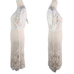 Boohoo Occasion Dress 6 White All Over Lace Bodycon Midi New Photo 3