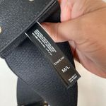 Bebe  black faux vegan leather studded stretch snap closure belt M/L NEW Photo 8