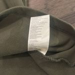 Anthropologie NWT  Lurex Ruffle Sleeve Olive Ribbed Knit Top Sz L Photo 5