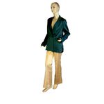 HOUSE OF HARLOW 1960 GREEN SATIN COCKTAIL BLAZER (M) Size M Photo 4