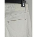 ZARA White Mom Jeans Women's Size 4 Cotton High Waist Preppy Tapered Raw Hem Photo 4
