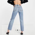 Madewell NWT  The Perfect Vintage Ripped Straight Jean in Dark Wash W33 standard Photo 10