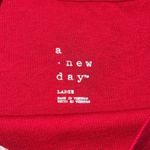 A New Day NWOT Red Short Sleeve Slim Fit Ribbed T-Shirt Photo 6