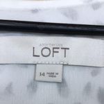 Loft Women’s Patterned White Black Gray Scoop Neck A-Line Sleeveless Dress Photo 10