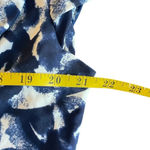 Ralph Lauren Lauren  Navy Blue White Sheath Dress Empire Waist V-Neck 16W Floral Photo 5