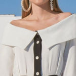 STAUD  Palladium Jumpsuit Sz 0 Off Shoulder Straight Leg Minimalist Quiet Luxury Photo 0