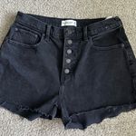 Abercrombie & Fitch Black High Ride Mom Shorts Photo 2