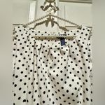 CHAPS  dress - white with black polka dots - size 14. Flattering. Pockets! Photo 4