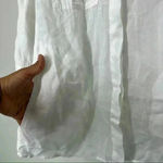 Theory  Marandel White Lawn Shirt Long Button Down size p Photo 7