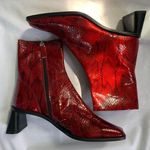 Topshop Red Snake Skin Boots Photo 0